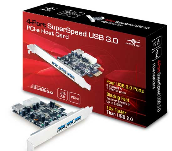 Vantec 4-Port SuperSpeed USB 3.2 Gen 1 PCIe Host Card