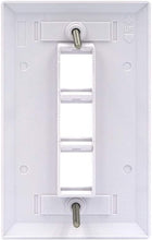 Load image into Gallery viewer, 3 Port Keystone Wall Plate UL Listed (10-Pack)/Single Gang Wall Plates for RJ45 Keystone Jack and Modular Inserts
