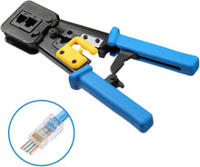 Load image into Gallery viewer, Crimp Tool Kit Pass-Through Cat5 Cat5e Cat6 Crimping Tool
