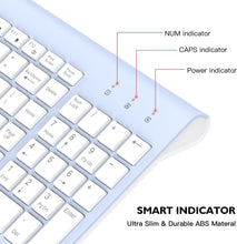 Load image into Gallery viewer, Baby Blue/Wireless Keyboard and Mouse Combo
