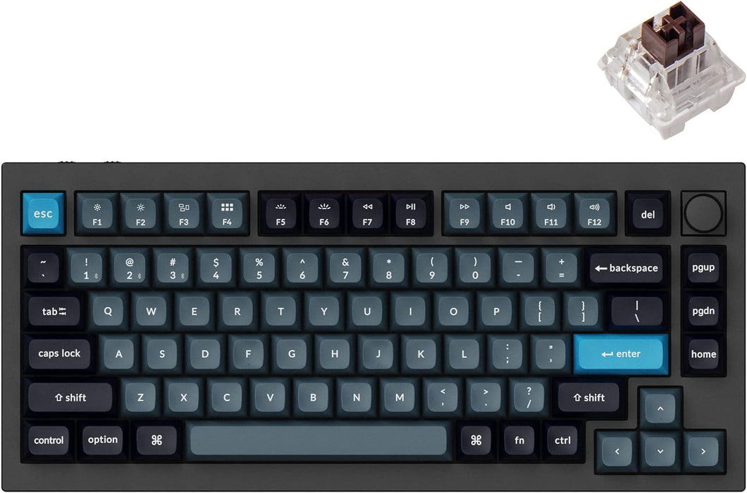 Keychron Q1 PRO 75% Wired Custom Hot-swappable Mechanical Keyboard/ Hot-swap Keychron K Pro Brown Switch