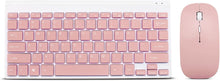 Load image into Gallery viewer, Pink/Wireless Keyboard and Mouse Combo/Compact Quiet Wireless Keyboard and Mouse Set 2.4G Ultra-Thin Sleek Design for Windows
