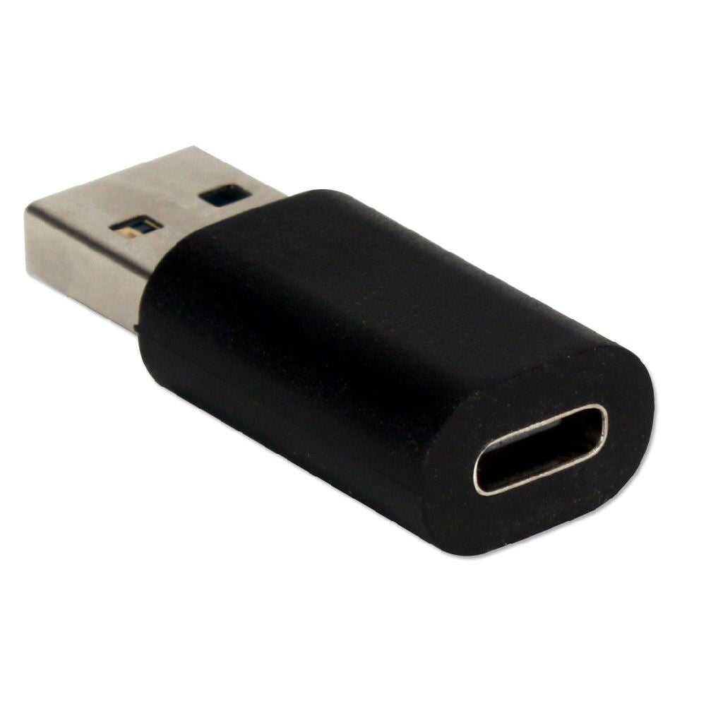 QVS USB 3.1 (Gen 1 Type-A) Male to USB 3.1 (Gen 1 Type-C) Female Adapter