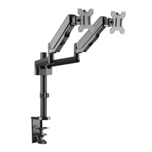 Load image into Gallery viewer, Inland Gas Spring Dual Monitor Desk Mount for Monitors 17&quot;-32&quot;
