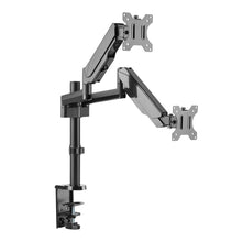 Load image into Gallery viewer, Inland Gas Spring Dual Monitor Desk Mount for Monitors 17&quot;-32&quot;
