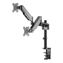 Load image into Gallery viewer, Inland Gas Spring Dual Monitor Desk Mount for Monitors 17&quot;-32&quot;
