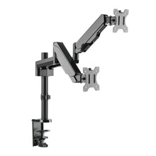 Load image into Gallery viewer, Inland Gas Spring Dual Monitor Desk Mount for Monitors 17&quot;-32&quot;
