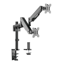 Load image into Gallery viewer, Inland Gas Spring Dual Monitor Desk Mount for Monitors 17&quot;-32&quot;
