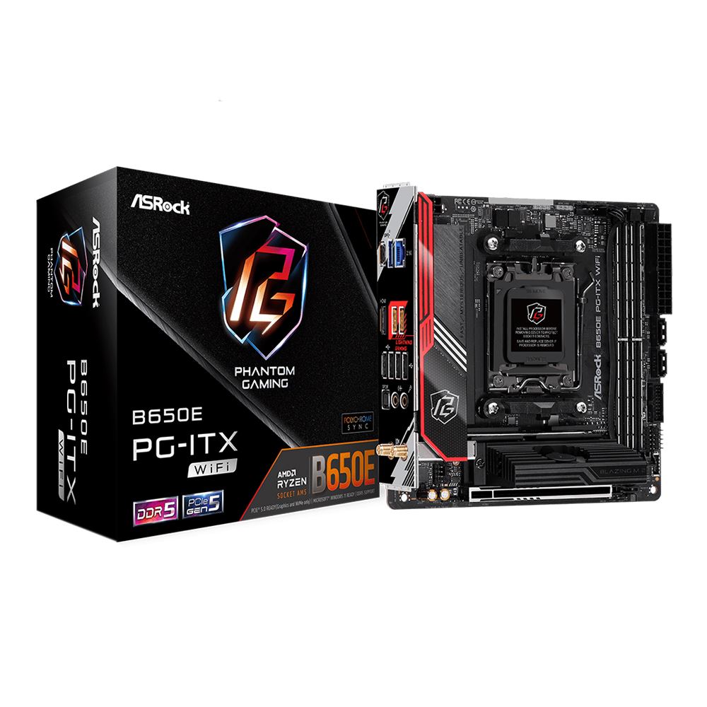 ASRock B650E PG-ITX WiFi AMD AM5 Mini-ITX Motherboard