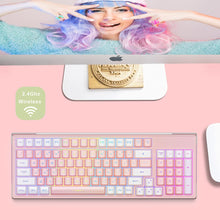 Load image into Gallery viewer, Pink Combo/ Wireless Gaming Keyboard and Mouse Combo
