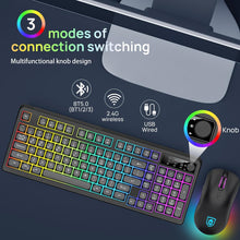 Load image into Gallery viewer, Black/ Wireless Gaming Keyboard and Mouse Combo
