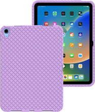 Load image into Gallery viewer, Purple/iPad 10 Silicone Back Case Cover, Anti Slip Rubber Protective Skin Soft Bumper for Apple iPad 10th Generation 10.9 Inch, Kids Friendly/Impact Resistant/Shockproof
