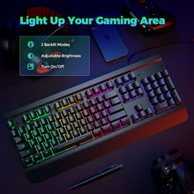 Load image into Gallery viewer, Black/Gaming Keyboard/104 Keys All-Metal Panel
