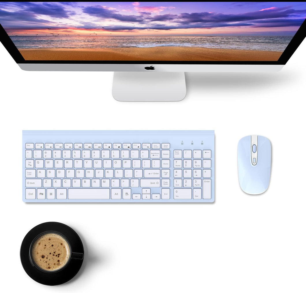 Baby Blue/Wireless Keyboard and Mouse Combo