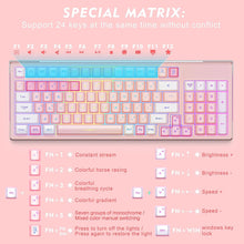 Load image into Gallery viewer, Pink Combo/ Wireless Gaming Keyboard and Mouse Combo
