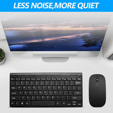 Load image into Gallery viewer, Black/Wireless Keyboard and Mouse Combo/Compact Quiet Wireless Keyboard and Mouse Set 2.4G Ultra-Thin Sleek Design for Windows
