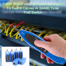 Load image into Gallery viewer, Cable Tracer, Network Cable Tester Wire Tracker with 8 Far-End Jacks for Test Ethernet LAN Network Cat5 Cat6 Phone Wire Coaxial Cable
