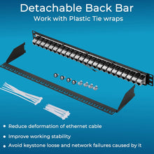 Load image into Gallery viewer, Patch Panel 24 Port Cat7 with Inline Keystone 10G Support
