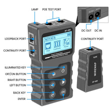 Load image into Gallery viewer, Network Cable Tester, VXSCAN Multifunction Poe Ethernet Cable Tester Kit for CAT5e/CAT6/CAT6a
