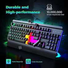 Load image into Gallery viewer, Black/Gaming Keyboard/104 Keys All-Metal Panel
