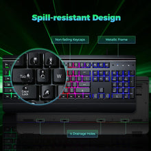 Load image into Gallery viewer, Black/Gaming Keyboard/104 Keys All-Metal Panel
