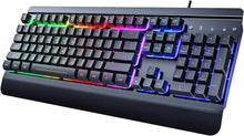 Load image into Gallery viewer, Black/Gaming Keyboard/104 Keys All-Metal Panel
