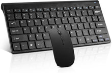 Load image into Gallery viewer, Black/Wireless Keyboard and Mouse Combo/Compact Quiet Wireless Keyboard and Mouse Set 2.4G Ultra-Thin Sleek Design for Windows
