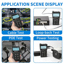 Load image into Gallery viewer, Network Cable Tester, VXSCAN Multifunction Poe Ethernet Cable Tester Kit for CAT5e/CAT6/CAT6a
