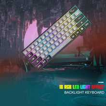 Load image into Gallery viewer, Black Grey A/Mini 60% Gaming Keyboard/Upgrade RGB Backlit 61 Key Ultra-Compact Keyboard
