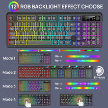 Load image into Gallery viewer, Black/ Wireless Gaming Keyboard and Mouse Combo
