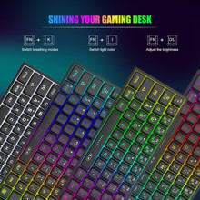 Load image into Gallery viewer, Black/Mini 60% Gaming Keyboard/Upgrade RGB Backlit 61 Key Ultra-Compact Keyboard
