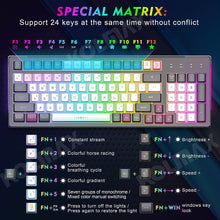 Load image into Gallery viewer, GreyWhite/ Wireless Gaming Keyboard
